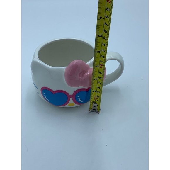 Sanrio Hello Kitty Pink Bow Heart Sunglasses Ceramic Mug - Picture 7 of 8